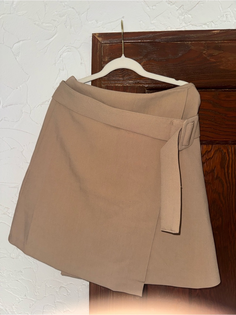 Jason Wu Neutral Beige Wrap Mini Skirt